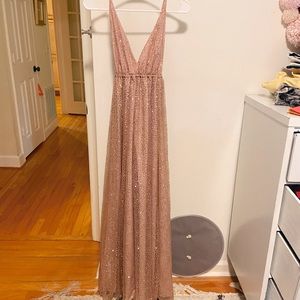 Prom dress! Dusty Rose colored with sparkles